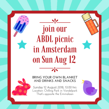 YAY ABDL PICNIC !Join our ABDL picnic in the Vondelpark in Amsterdam.Bring your own