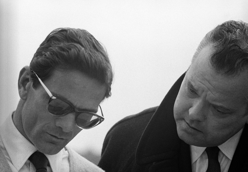barcarole:  Orson Welles and Pier Paolo Pasolini filming La Ricotta, 1962. 