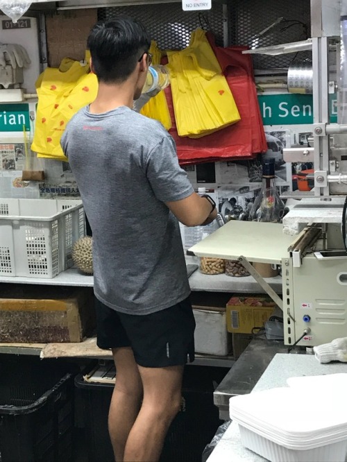 boysloveboyssg: sg-gay-boys:Major Crush on the local hunky Durian seller imagine those defined pecs 