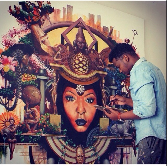 bushmama:
“African Art. Loyiso Mkize paints Yoliswa
”