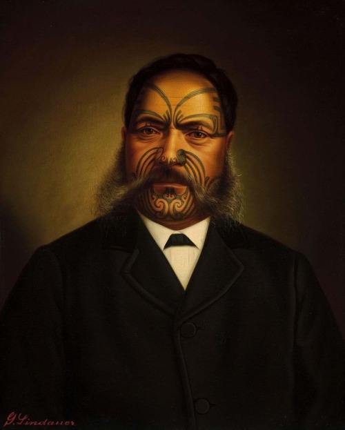 Maori portraits by Gottfried Lindauer. Click to see names