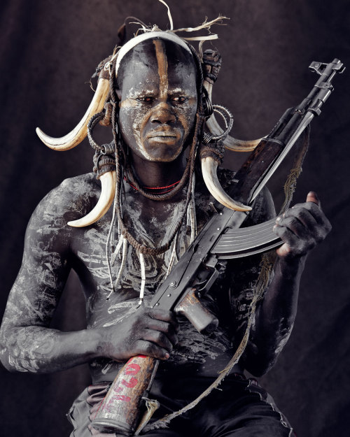 house-of-gnar:  Mursi tribe|Great Rift Valley “The nomadic Mursi tribe lives in the lower area of Africa’s Great Rift Valley. Extreme drought has made it difficult to feed themselves by means of traditional cultivation and herding. The establishment