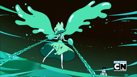 Once upon a time remarked that Lapis Lazuli’s weapon (be it water manipulation or simply her wings) is unsuitable for forming fusion weapons with other gems.I was wrong. Very wrong.True, we haven’t seen it happen yet, but after more consideration