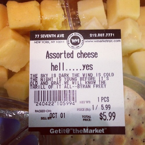 vitamindave:khealywu:Assorted cheese hell………yesare we not going to talk about the poem below that