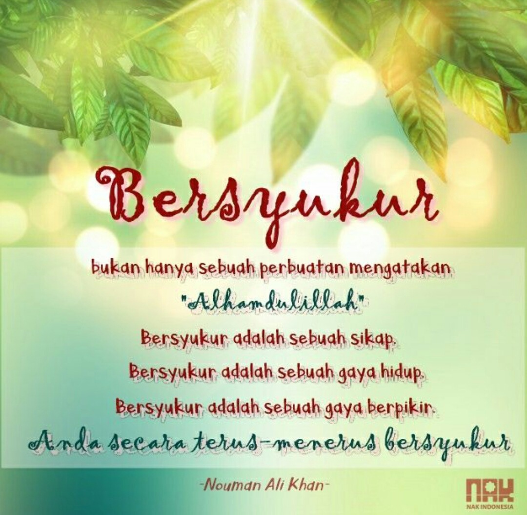 Bersyukur adalah