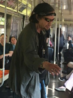 dynastylnoire:  jahmyaa:  LADIES IN THE NYC AREA WATCH OUT FOR THIS CREEP.  He was on the D train headed towards coney Island.  He was touching my friends butt. It gets a little warm and people don’t know how to act.   Plz #BOOST THIS so the ladies