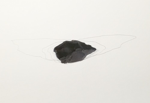 Gloria Graham, from the series Earth Moves Shadows (4/13/2008), Pigmented ink and graphite on a