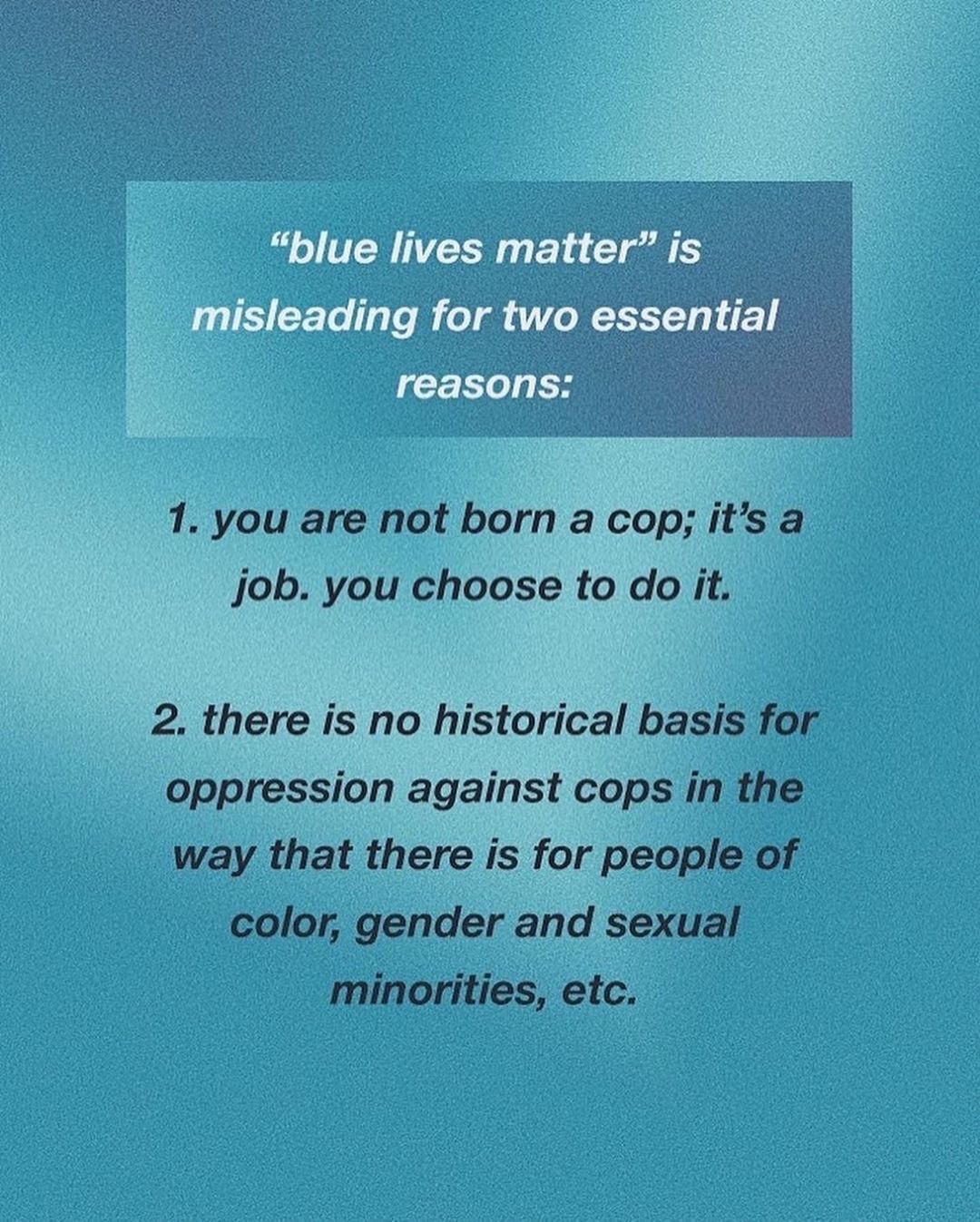 ftonews:Blue lives matters is just another way for racist to be racist. Keep your