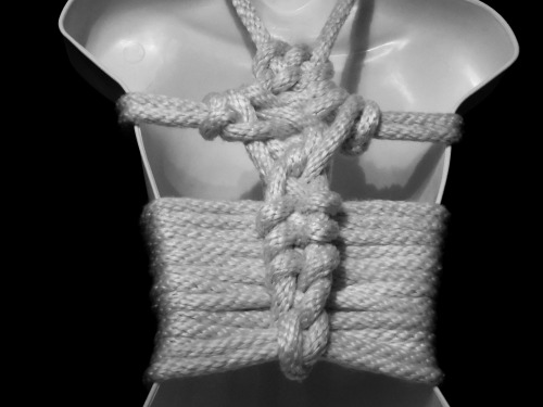 ropebondagebyahab: Corset Harness with Cross Back My variation on a design by TKB