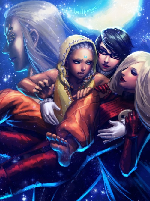 bellhenge:  Bayonetta, Jeanne, Loki, and Balder [BAYONETTA2] —->deviantART