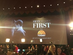 fiftyshadesjournal:  February 06, 2015 : Fan-First Screening of Fifty Shades of Grey at the Ziegfeld Theater in New York with the cast of the movie at 7:30 am … … … … … Tune in to Today to see it live : Livestream 1 (I’m watching here)