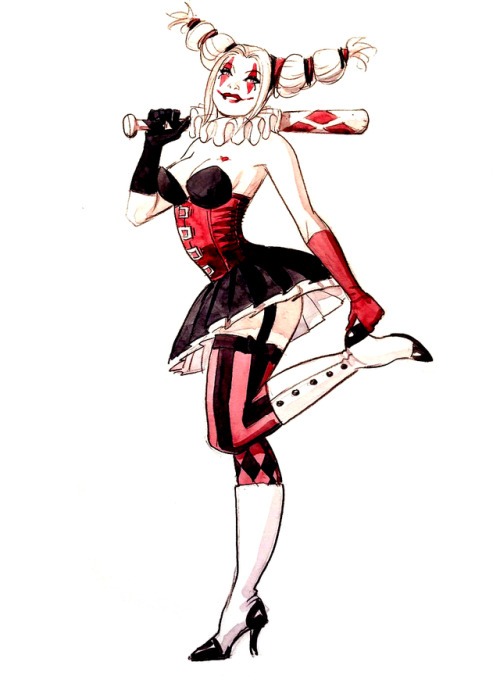 crysta-creme-doughnuts:Batman: The Dark Prince Charming - Harley Quinn by Enrico Marini