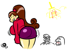 chillguydraws: Who says Mabel ain’t got da booty? Paint Tool Sai fun.  ;9