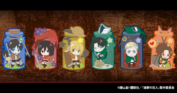 snkmerchandise: News: Cafe Reo’s SnK Chara Noria Rubber Clips (2017) Original Release