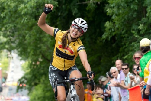 womenscycling: “Carmen Small celebrated her overall win after holding the jersey since Stage 2