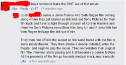 armedplatypus:  Comments on Facebook in response to Sony canning “The Interview”. 