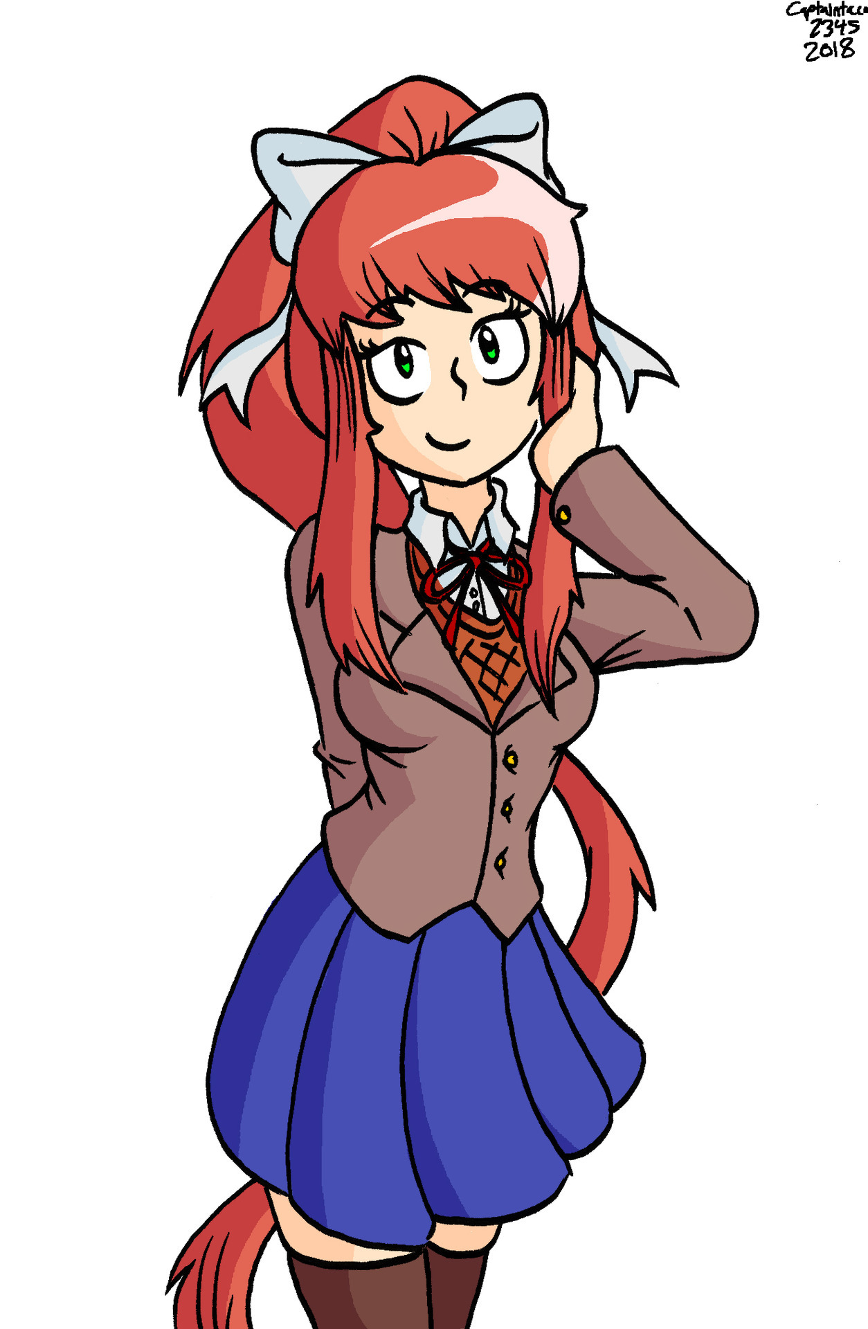 Monika from Doki Doki Literature Club. Honestly out of all the girls she’s probably