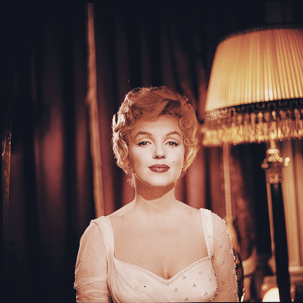 ourmarilynmonroe:  Marilyn Monroe on the set of The Prince and the Showgirl, 1956.