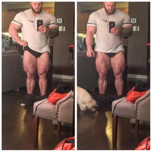 musicianbear72:  sannong:  Iain Valliere - Offseason, thick as fuck! Love his expressions too.  He’s blown up beautifully.
