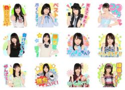 fujienyan: AKB48 Fight SSK Line Sticker: Set 1 Set 2