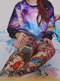 1337tattoos:  my awesome galaxy   sweatshirt   from BH 💖