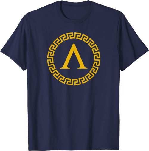 Spartan Symbol T-Shirt by archaeologyart.  The letter lambda, standing for Laconia or Lacedaemo