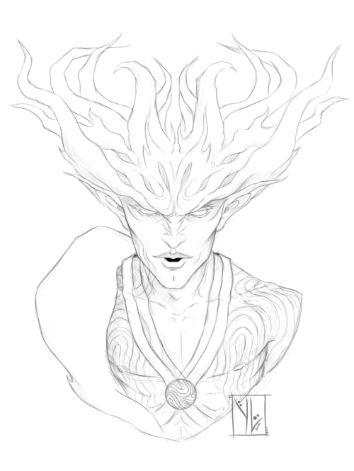 The preview of the demonic Solas. I think, he looks like a Qunari, haha. Let it be a symbiosis!