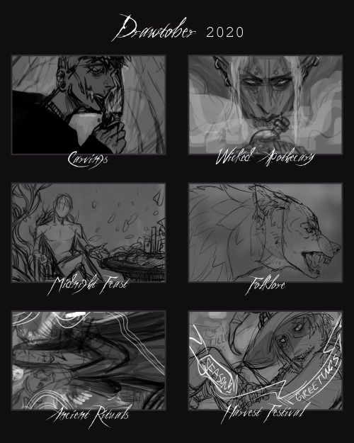 🎃And with these, my Drawtober thumbnails