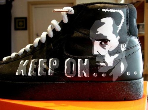 wearmyart: Hand painted ‘Keep on Walken’ custom Nikes I do one-of-a-kind custom shoes, to order. Vis