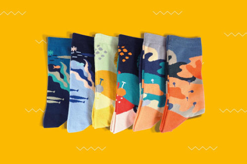 lesstalkmoreillustration:Socks Designed By GoodpairSocks On Etsy*More Things & Stuff