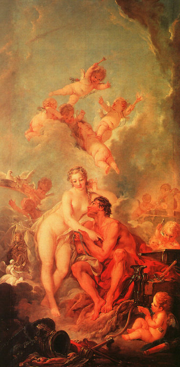 artist-francois-boucher: Venus and Vulcan, 1754, Francois BoucherMedium: oil,canvas