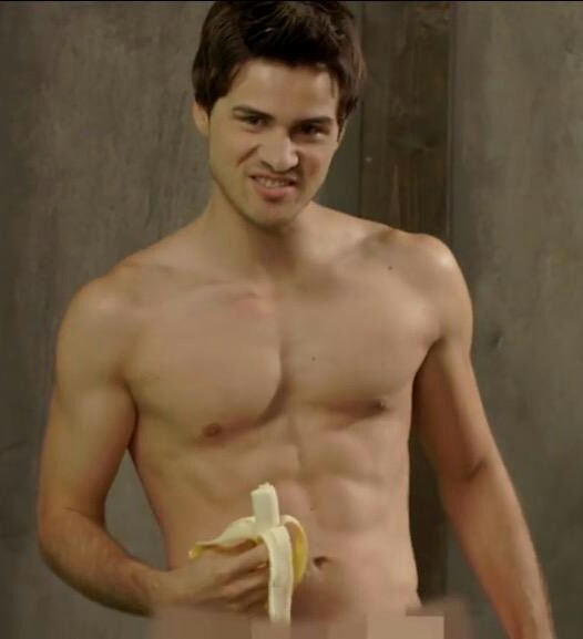 Anthony loves a big banana!