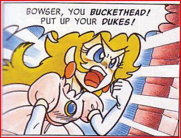 princess-peachie:Badass Peach in official Nintendo comics~