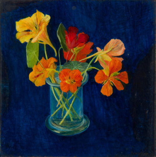 Flower Still Life, Nasturtiums    -   Ferry Alink Dutch, 1937-2013Watercolour