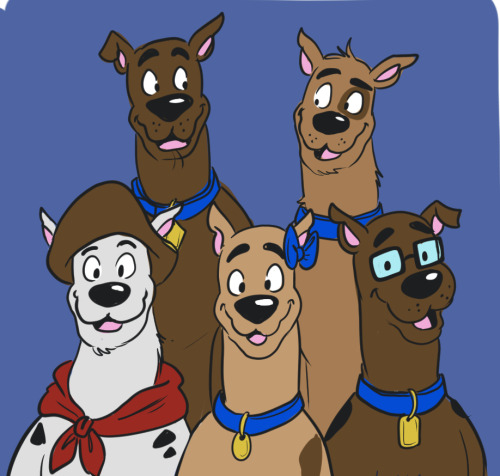 I discovered Scooby Doo lore yesterday and had a burning desire to draw cute family stuff. Scooby’s 