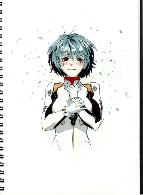 xaetic: Inktober #1 Neon Genesis EVANGELION No sketch was done for these! I’ll kind of tr