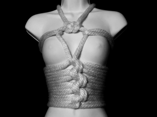 ropebondagebyahab: Corset Harness with Cross Back My variation on a design by TKB