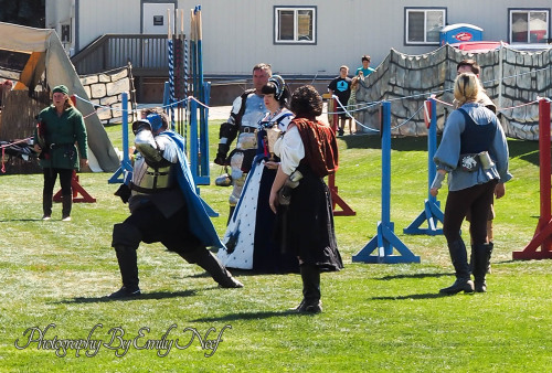 At the end of the final joust there were shenanigans. the guys were being goofy, I assume there was 