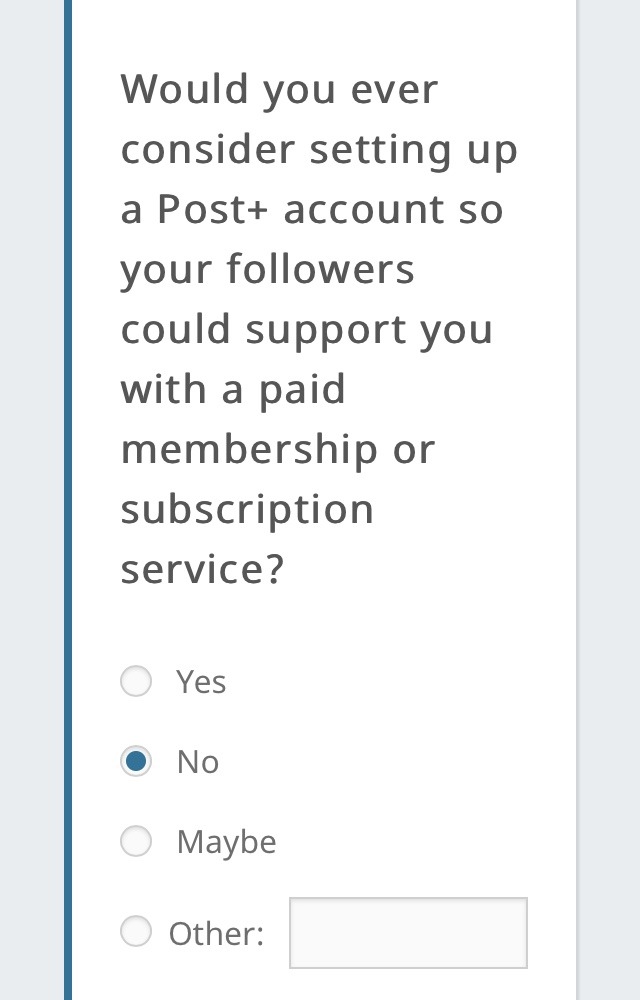 ironwoman359:chalkymints:hauntedfalcon:postplus:Hi There 👋As you might have noticed, we’re beta-testing something new: Tumblr Post+. What’s Post+? A big deal, for starters. Post+ is our new subscription feature that allows you to use our existing