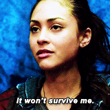 samuelwinchesters:THE 100 MEME | [2/7] characters↳ raven reyes