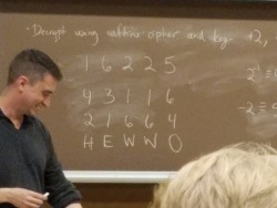 mellophone-memelord:So in my math of cybersecurity class the instructor made a mistake while trying to encrypt the word “HELLO” for an in-class decryption exercise, and this happened…