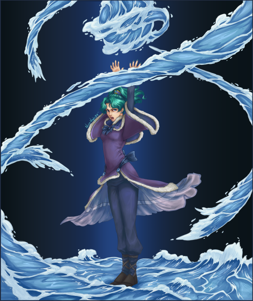 necroninja34sketchblog:“Deep Submerge” Sailor Neptune as a waterbenderIt was supposed to be a simple