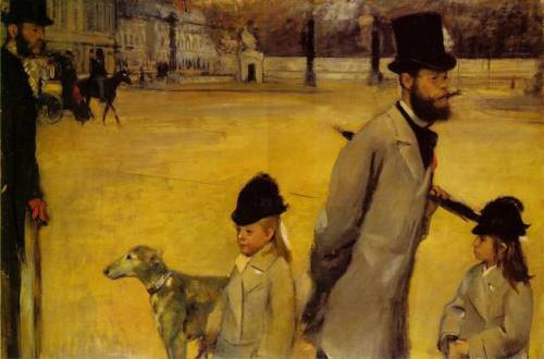 artist-degas:Place de la Concorde, 1875, Edgar DegasSize: 78.4x117.5 cmMedium: oil on canvas