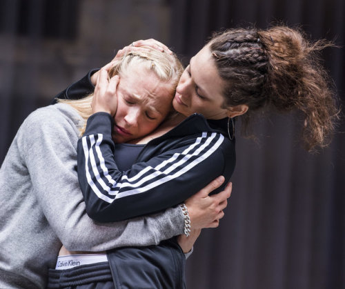 Leila Ayad (right), Pisanio- re-gendered as Pisania Cymbeline (called Imogen), directed by Matthew D