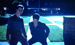 he-ron-dale:  Dylan and Tyler being total dorks Teen Wolf season 3 gag reel 