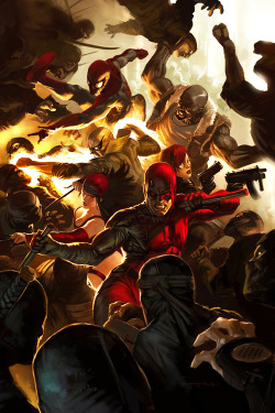 marveloki:  Daredevil v2 #100 cover by Marko