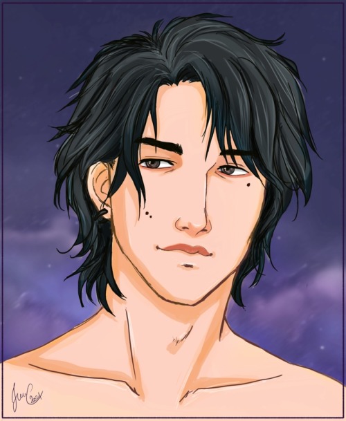 ilyom: My adjusted fanart of Emerson Grey of LoveLink.Love his pouty lips and beauty moles, they add