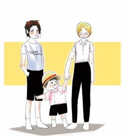 darenoshippo:  ASL and increased age gap.Smol Luffy means much more protective brothers!