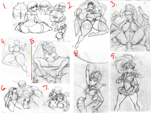 Gonna be finishing up my current commissions (Which are stilll open btw) sometime tonight and I want to get something else to do so….  Most people that have followed me for a while know I sketch a ton of shit(most will never be posted lol) and