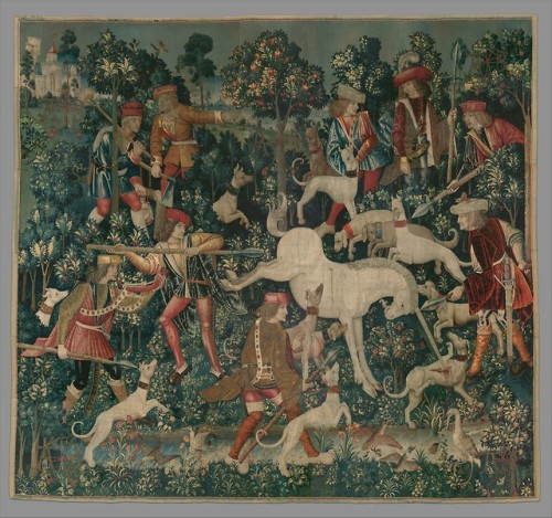 met-cloisters:The Unicorn Defends Itself (from the Unicorn Tapestries), The CloistersGift of John D.